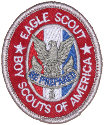 BSA EAGLE SCOUT RANK AWARD SQUARE KNOT PATCH SINCE 1910 BACKING MINT REAL 