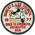 1977 Robert E. Lee Council Back to Strength Recruiter