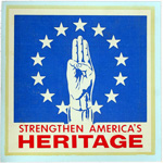 Strengthen America's Heritage Aqua-Cal Decal